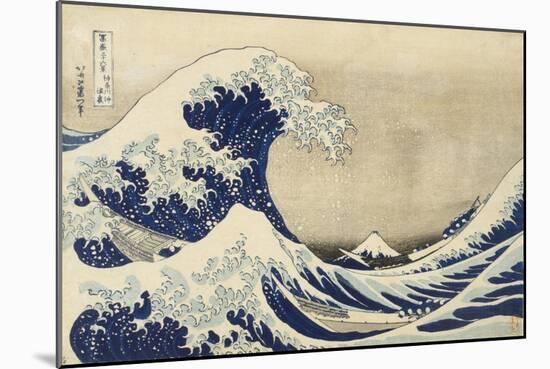 The Great Wave off Kanagawa, c.1830-Katsushika Hokusai-Mounted Giclee Print