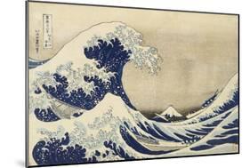 The Great Wave off Kanagawa, c.1830-Katsushika Hokusai-Mounted Giclee Print