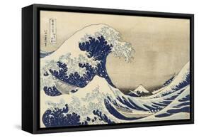 The Great Wave off Kanagawa, c.1830-Katsushika Hokusai-Framed Stretched Canvas