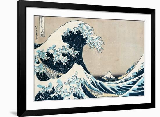 The Great Wave Off Kanagawa, from the Series "36 Views of Mt. Fuji" ("Fugaku Sanjuokkei")-Katsushika Hokusai-Framed Giclee Print