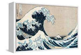 The Great Wave Off Kanagawa, from the Series "36 Views of Mt. Fuji" ("Fugaku Sanjuokkei")-Katsushika Hokusai-Framed Stretched Canvas