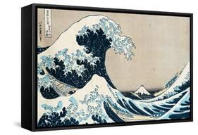 The Great Wave Off Kanagawa, from the Series "36 Views of Mt. Fuji" ("Fugaku Sanjuokkei")-Katsushika Hokusai-Framed Stretched Canvas