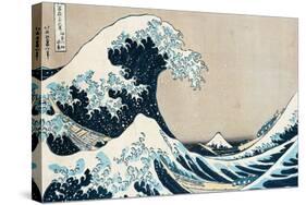 The Great Wave Off Kanagawa, from the Series "36 Views of Mt. Fuji" ("Fugaku Sanjuokkei")-Katsushika Hokusai-Stretched Canvas