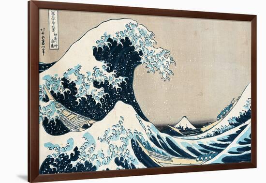 The Great Wave Off Kanagawa, from the Series "36 Views of Mt. Fuji" ("Fugaku Sanjuokkei")-Katsushika Hokusai-Framed Giclee Print