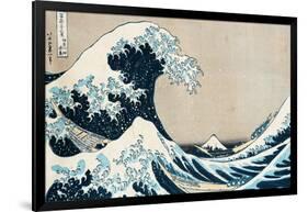 The Great Wave Off Kanagawa, from the Series "36 Views of Mt. Fuji" ("Fugaku Sanjuokkei")-Katsushika Hokusai-Framed Giclee Print