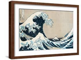 The Great Wave Off Kanagawa, from the Series "36 Views of Mt. Fuji" ("Fugaku Sanjuokkei")-Katsushika Hokusai-Framed Giclee Print