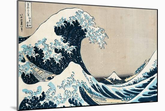 The Great Wave Off Kanagawa, from the Series "36 Views of Mt. Fuji" ("Fugaku Sanjuokkei")-Katsushika Hokusai-Mounted Giclee Print