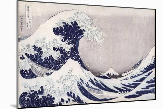 The Great Wave Off Kanagawa, from the Series '36 Views of Mt. Fuji' ('Fugaku Sanjuokkei')-Katsushika Hokusai-Mounted Giclee Print