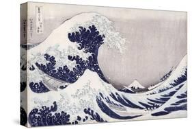 The Great Wave Off Kanagawa, from the Series '36 Views of Mt. Fuji' ('Fugaku Sanjuokkei')-Katsushika Hokusai-Stretched Canvas