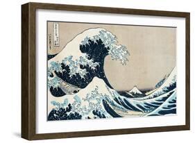 The Great Wave Off Kanagawa, from the Series "36 Views of Mt. Fuji" ("Fugaku Sanjuokkei")-Katsushika Hokusai-Framed Giclee Print