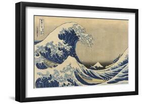 The Great Wave Off Kanagawa (Kanagawa Oki Nami Ura), C.1830-33-Katsushika Hokusai-Framed Giclee Print