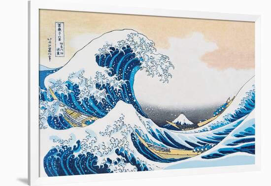 The Great Wave Off Kanagawa-Katsushika Hokusai-Framed Art Print