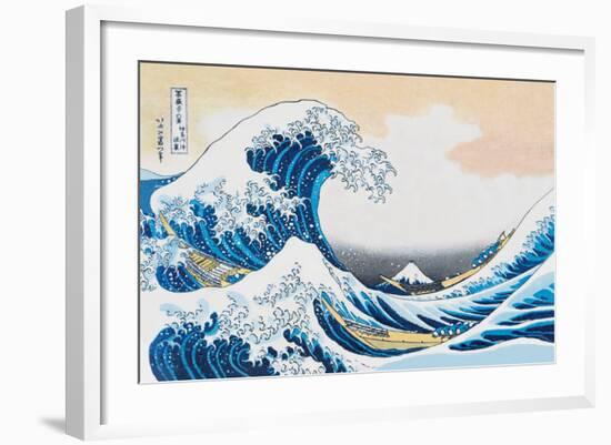 The Great Wave Off Kanagawa-Katsushika Hokusai-Framed Art Print