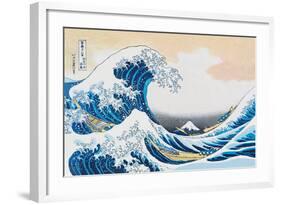 The Great Wave Off Kanagawa-Katsushika Hokusai-Framed Art Print