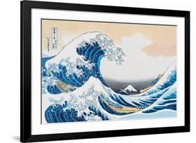 The Great Wave Off Kanagawa-Katsushika Hokusai-Framed Art Print