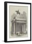 The Great Wellington Statue and Arch-null-Framed Giclee Print