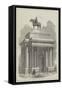 The Great Wellington Statue and Arch-null-Framed Stretched Canvas