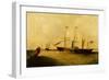 The Great Western, Designed by Brunel, Passing Bishops Rock Lighthouse, circa 1838-I. Tudgay-Framed Giclee Print