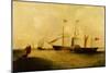 The Great Western, Designed by Brunel, Passing Bishops Rock Lighthouse, circa 1838-I. Tudgay-Mounted Giclee Print