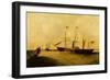The Great Western, Designed by Brunel, Passing Bishops Rock Lighthouse, circa 1838-I. Tudgay-Framed Giclee Print