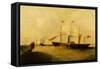 The Great Western, Designed by Brunel, Passing Bishops Rock Lighthouse, circa 1838-I. Tudgay-Framed Stretched Canvas