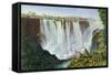 The Great Western Fall, Victoria Falls, 1862-Thomas Baines-Framed Stretched Canvas
