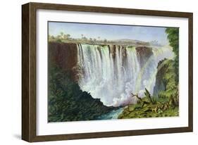 The Great Western Fall, Victoria Falls, 1862-Thomas Baines-Framed Giclee Print