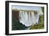 The Great Western Fall, Victoria Falls, 1862-Thomas Baines-Framed Giclee Print