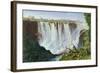 The Great Western Fall, Victoria Falls, 1862-Thomas Baines-Framed Giclee Print