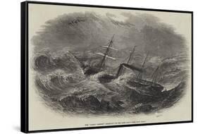 The Great Western Steam-Ship in the Late Gale-null-Framed Stretched Canvas