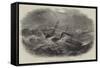 The Great Western Steam-Ship in the Late Gale-null-Framed Stretched Canvas