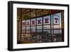 The Great Wheel Framed in Pike Market Place Windows in Seattle, Washington State, Usa-Chuck Haney-Framed Photographic Print