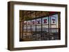 The Great Wheel Framed in Pike Market Place Windows in Seattle, Washington State, Usa-Chuck Haney-Framed Photographic Print