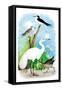The Great White Egret-Theodore Jasper-Framed Stretched Canvas
