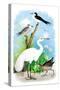 The Great White Egret-Theodore Jasper-Stretched Canvas