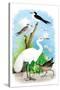 The Great White Egret-Theodore Jasper-Stretched Canvas