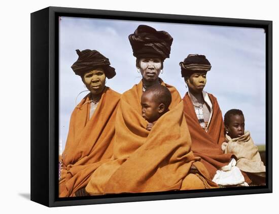 The Great Wife of a Tembu Chief and Son, Transkeian Native Territories, Africa 1950-Margaret Bourke-White-Framed Stretched Canvas