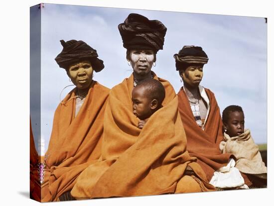 The Great Wife of a Tembu Chief and Son, Transkeian Native Territories, Africa 1950-Margaret Bourke-White-Stretched Canvas