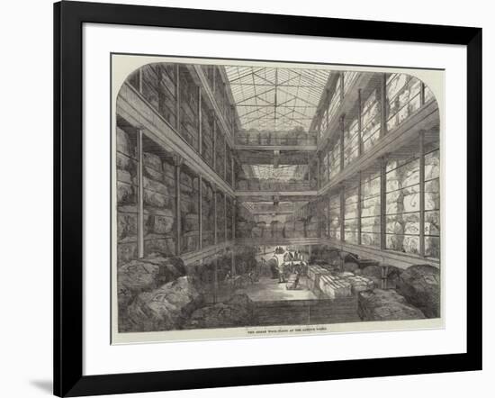 The Great Wool-Floor at the London Docks-null-Framed Giclee Print