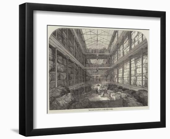 The Great Wool-Floor at the London Docks-null-Framed Giclee Print