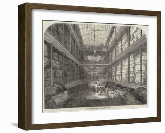 The Great Wool-Floor at the London Docks-null-Framed Giclee Print