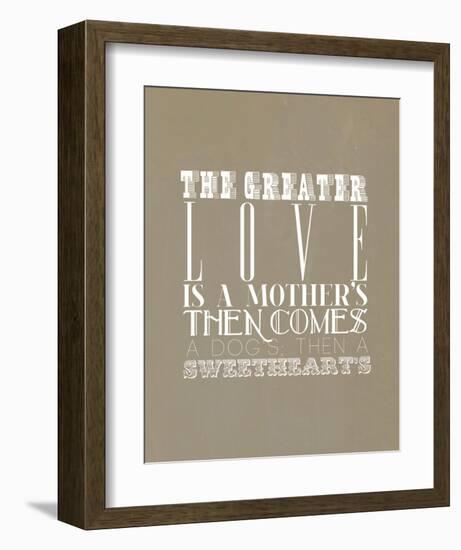 The Greater Love Is A Mothers-null-Framed Art Print