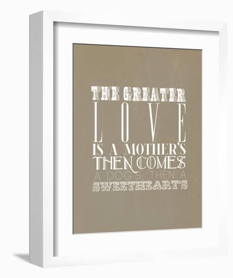 The Greater Love Is A Mothers-null-Framed Art Print