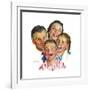 The Greatest Joys Are Shared (or Family of Four)-Norman Rockwell-Framed Giclee Print