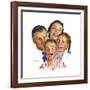 The Greatest Joys Are Shared (or Family of Four)-Norman Rockwell-Framed Giclee Print