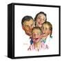 The Greatest Joys Are Shared (or Family of Four)-Norman Rockwell-Framed Stretched Canvas