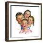 The Greatest Joys Are Shared (or Family of Four)-Norman Rockwell-Framed Giclee Print