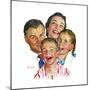 The Greatest Joys Are Shared (or Family of Four)-Norman Rockwell-Mounted Giclee Print