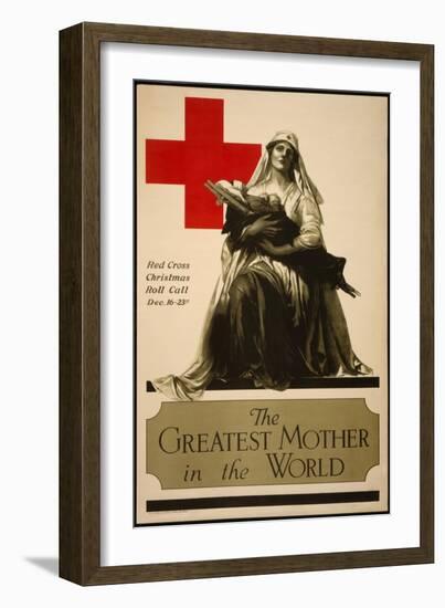 The Greatest Mother in the World, Red Cross Christmas Roll Call Dec. 16-23rd-Alonze Earl Foringer-Framed Art Print