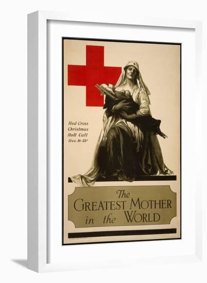 The Greatest Mother in the World, Red Cross Christmas Roll Call Dec. 16-23rd-Alonze Earl Foringer-Framed Art Print